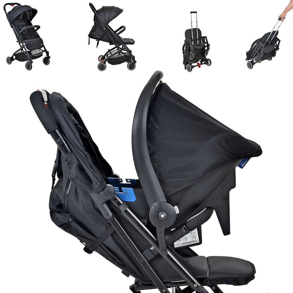 Carrinho De Bebe Burigotto Zap Com Bebe Conforto E Base Isofix Black