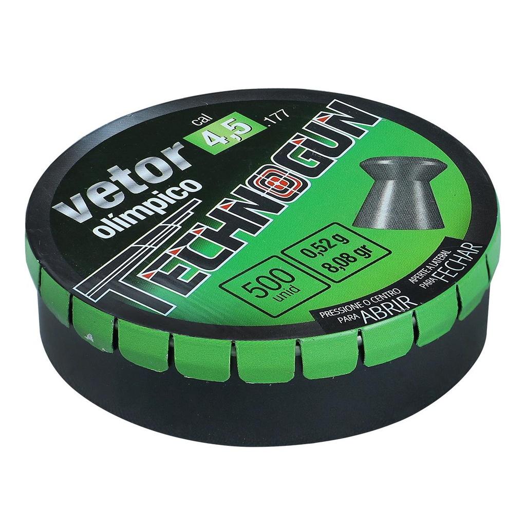 01 Lata 500un Chumbinho Technogun Vetor Olimpico 4.5mm