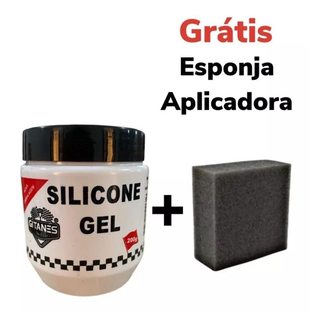 Silicone Em Gel Automotivo Carro Moto 200g Gitanes + Esponja