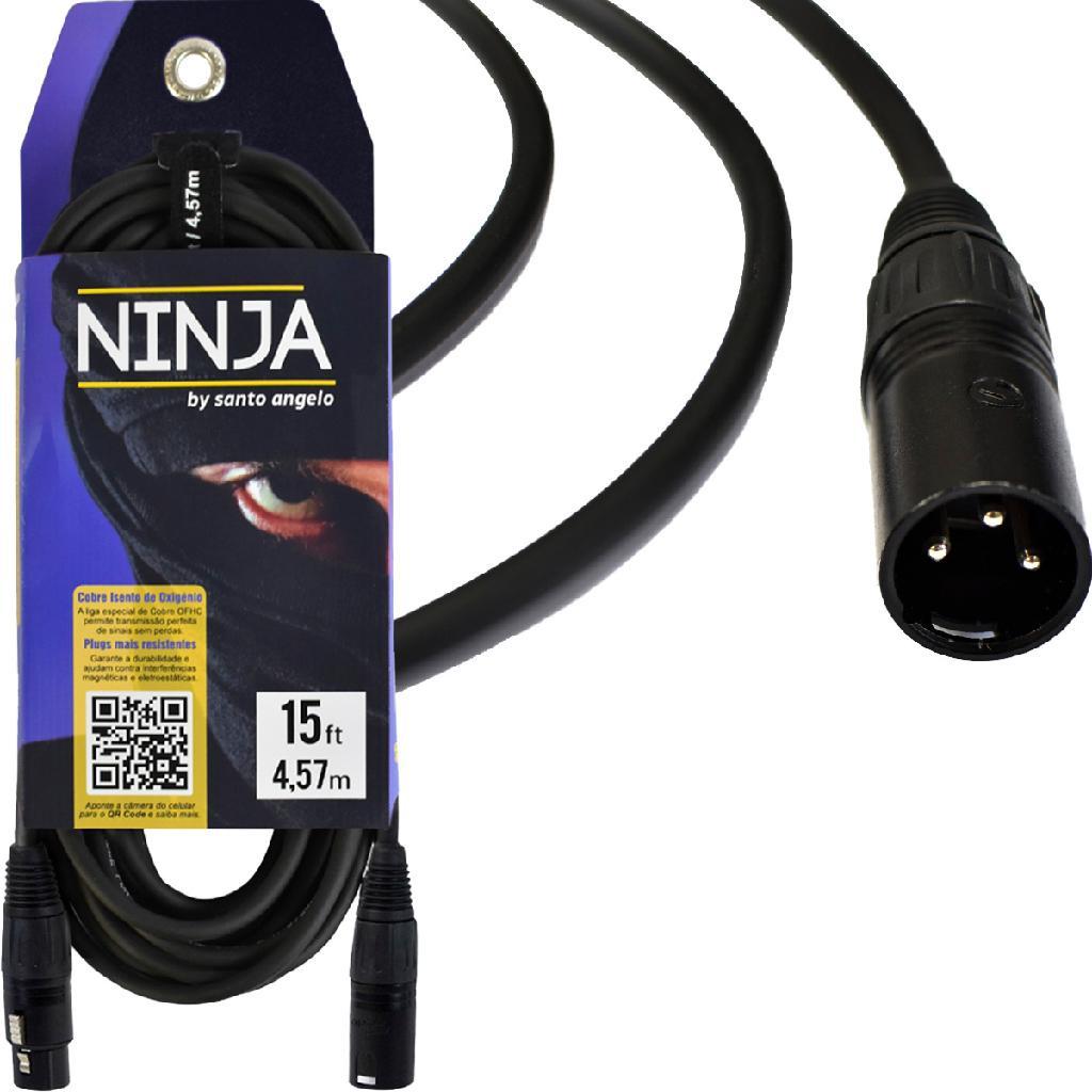 Cabo De Microfone Santo Angelo Ninja Xlr X Xlr 4.5m Lw 15ft
