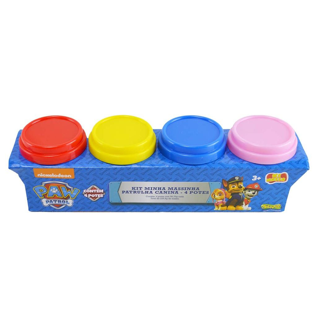 Patrulha Canina - Massinha Com 4 Potes