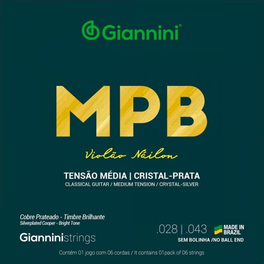 Kit 5 Encordoamento Violão Nylon Giannini Genws Médio Série Mpb