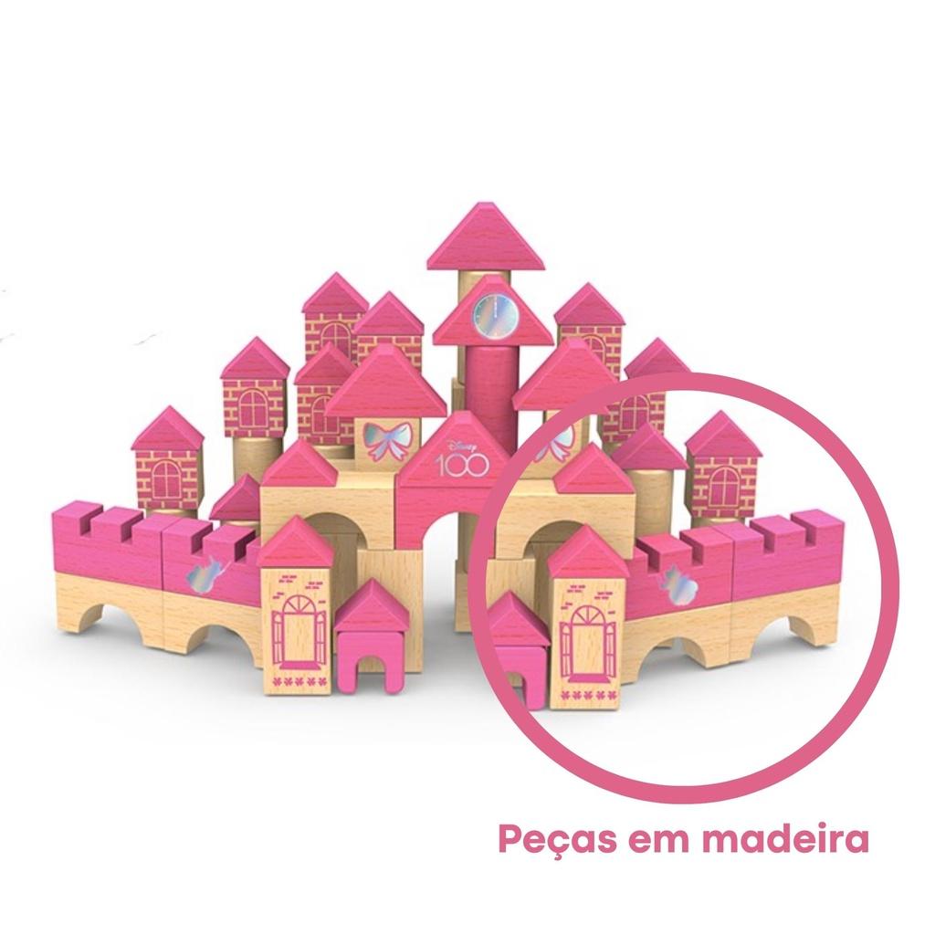 Brincando De Engenheiro Castelo Das Princesas Edição Especial Disney 100 Anos 80 Peças - Xalingo
