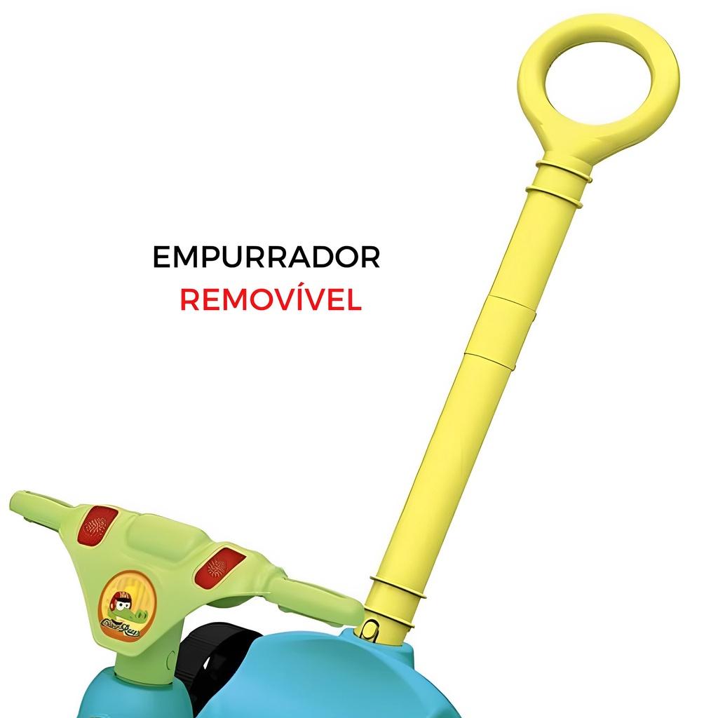 Triciclo Infantil Criança 24 Meses A 23 Kg Com Empurrador Croco Racer Xalingo