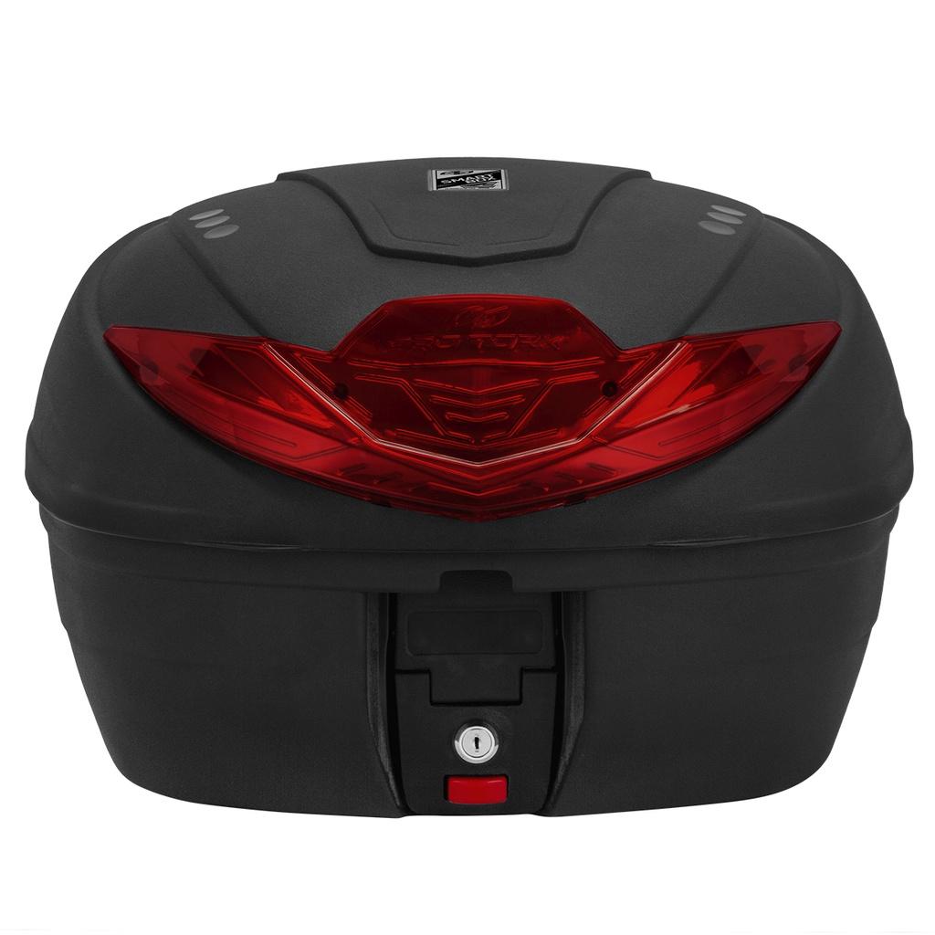 Baú Moto Bauleto 35 Litros PRO Tork Smart Box 4 Universal Com Refletor Vermelho/fumê