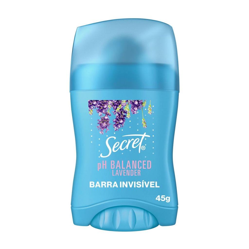 Desodorante Antitranspirante Em Barra Secret Ph Balanceado Lavanda 45g
