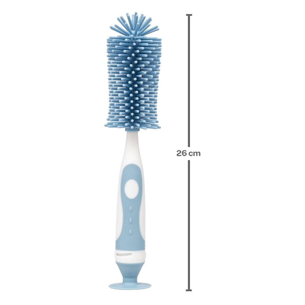 Escova De Lavar Mamadeira Cerdas Silicone Azul Limpador De Bicos 16275 Buba