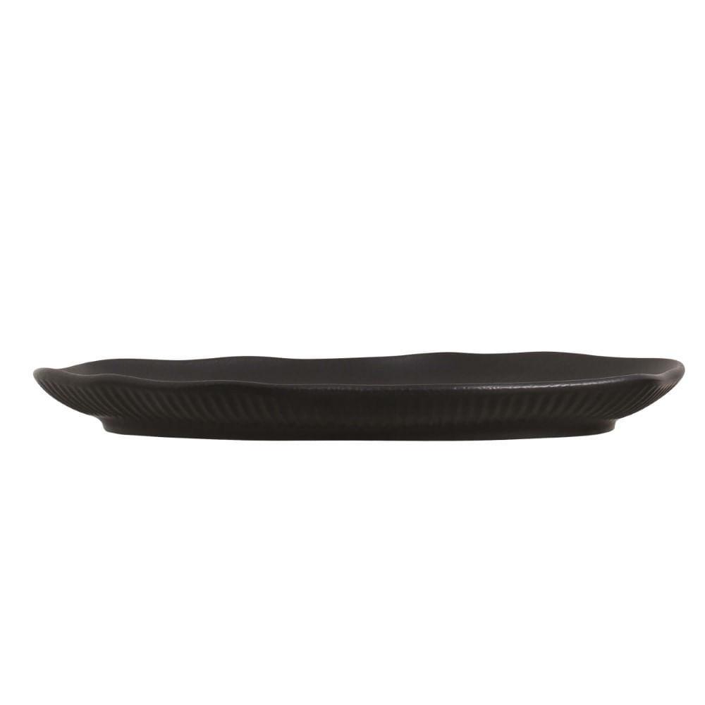 Travessa Oval Bio Preto Matte 30cm Para Servir E Gratinar Porto Brasil Ceramica
