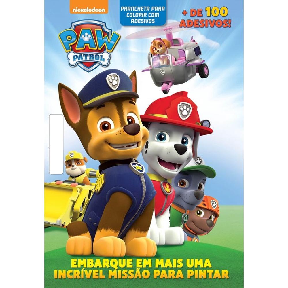Patrulha Canina Prancheta Para Colorir Com Adesivos 01