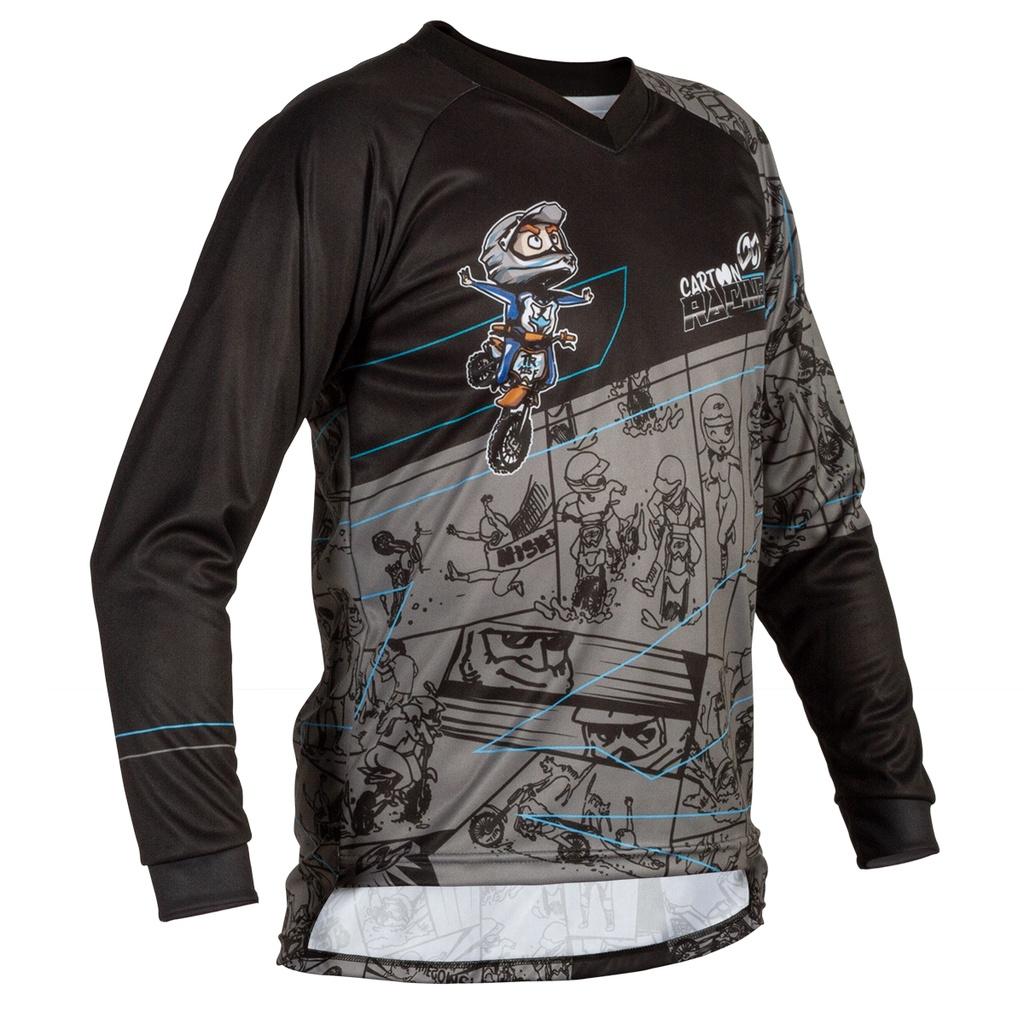 Camisa Blusa Motocross Trilha Enduro Infantil Manga Longa PRO Tork Cartoon Racing Cross Off Road