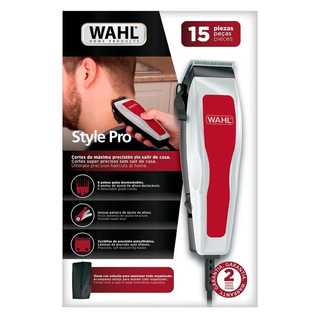 Máquina De Cortar Cabelo Wahl Style PRO 127V Com Fio 8 Pentes Alavanca De Altura
