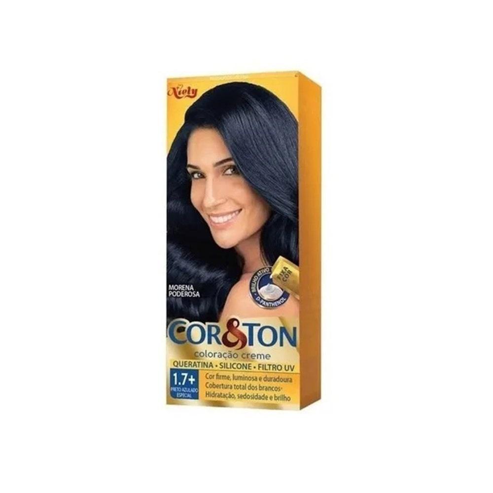 Tintura Cor Ton 1.7 Preto Azulado Especial