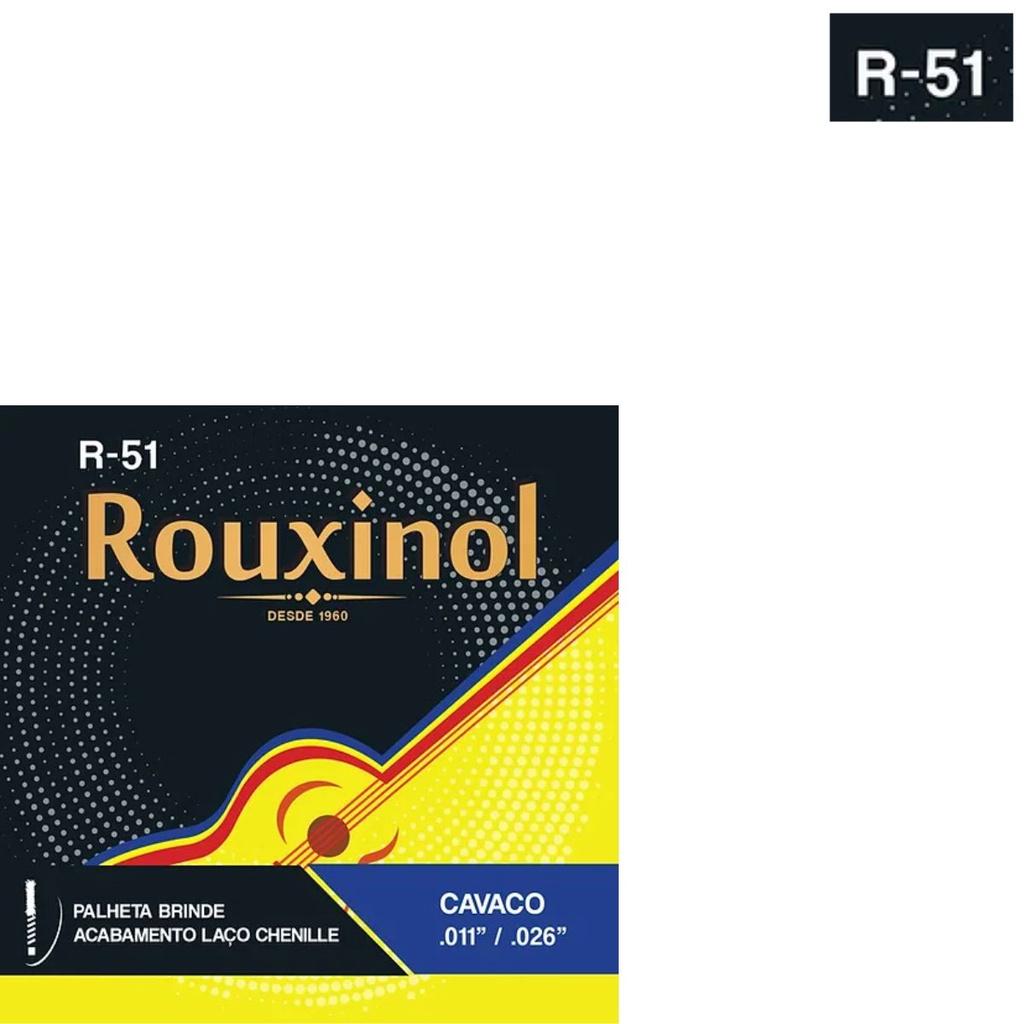 Kit 5 Encordoamento Cavaquinho R51 0.11 Rouxinol Prr51l