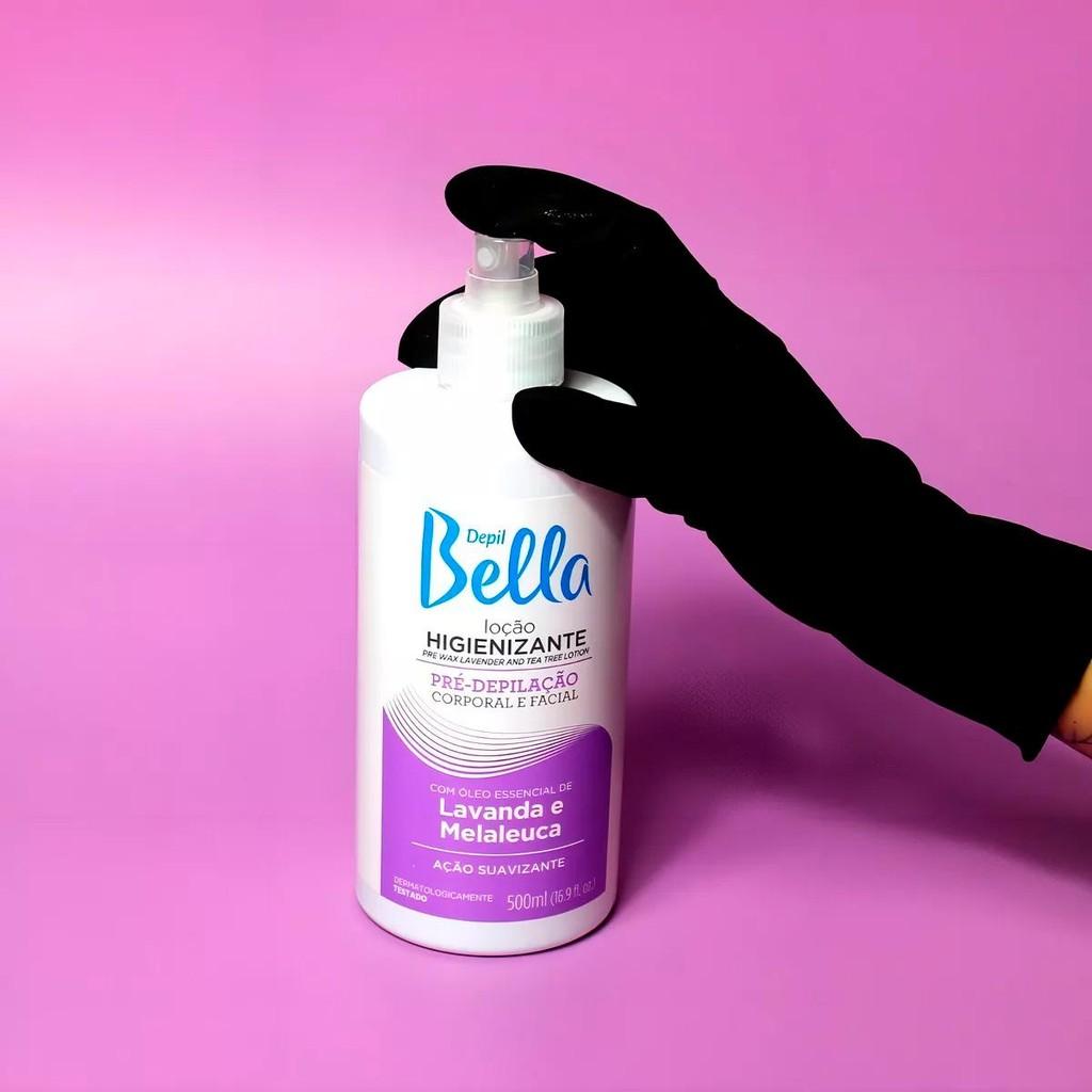 Loção Higienizante Lavanda Melaleuca Depil Bella 500ml Pré-depilação Ação Suavizante Corporal Facial