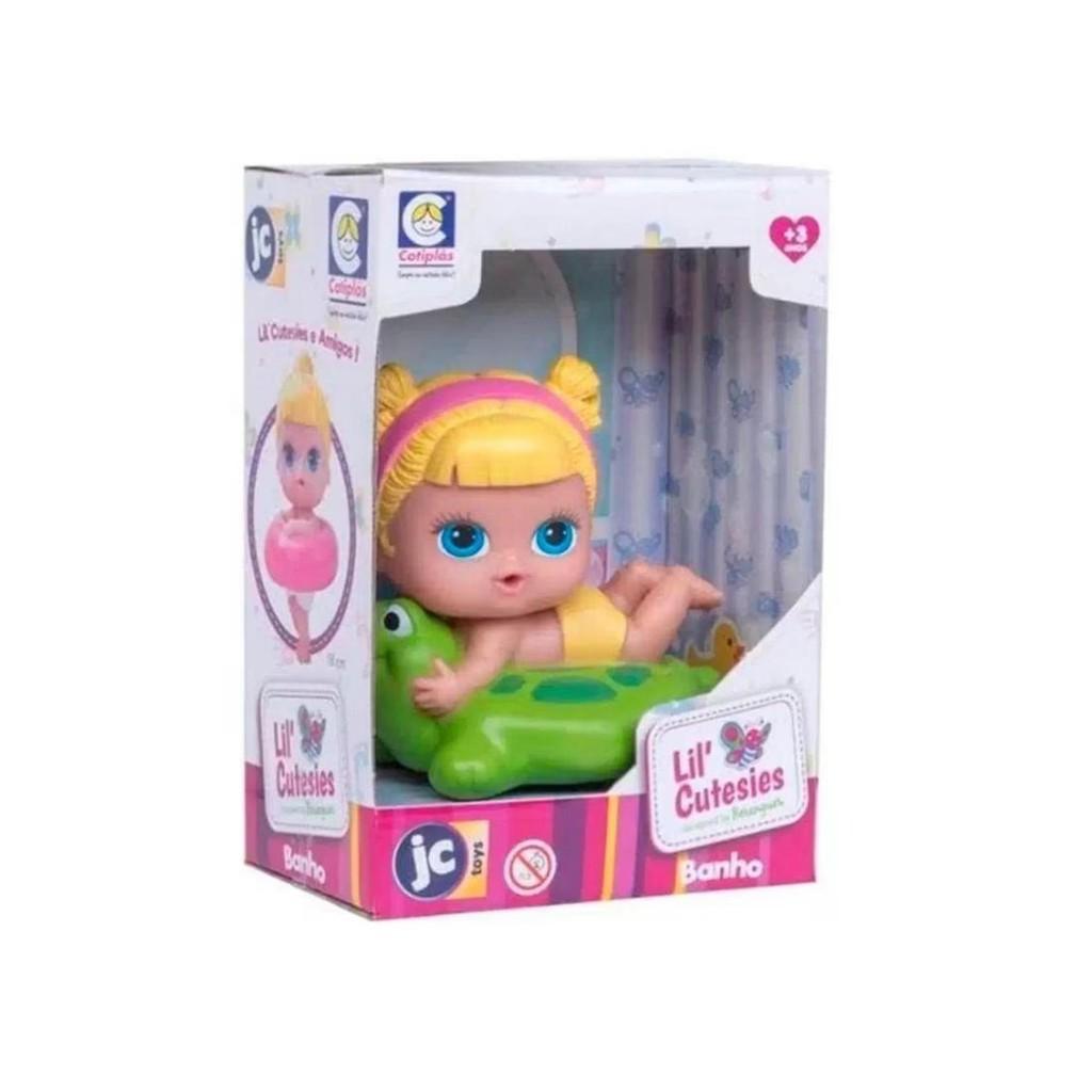 Brinquedo Boneca Lil Cutes Banho Com Boia Em Plástico Vinil 14cm Sortida E Unitária Cotiplas