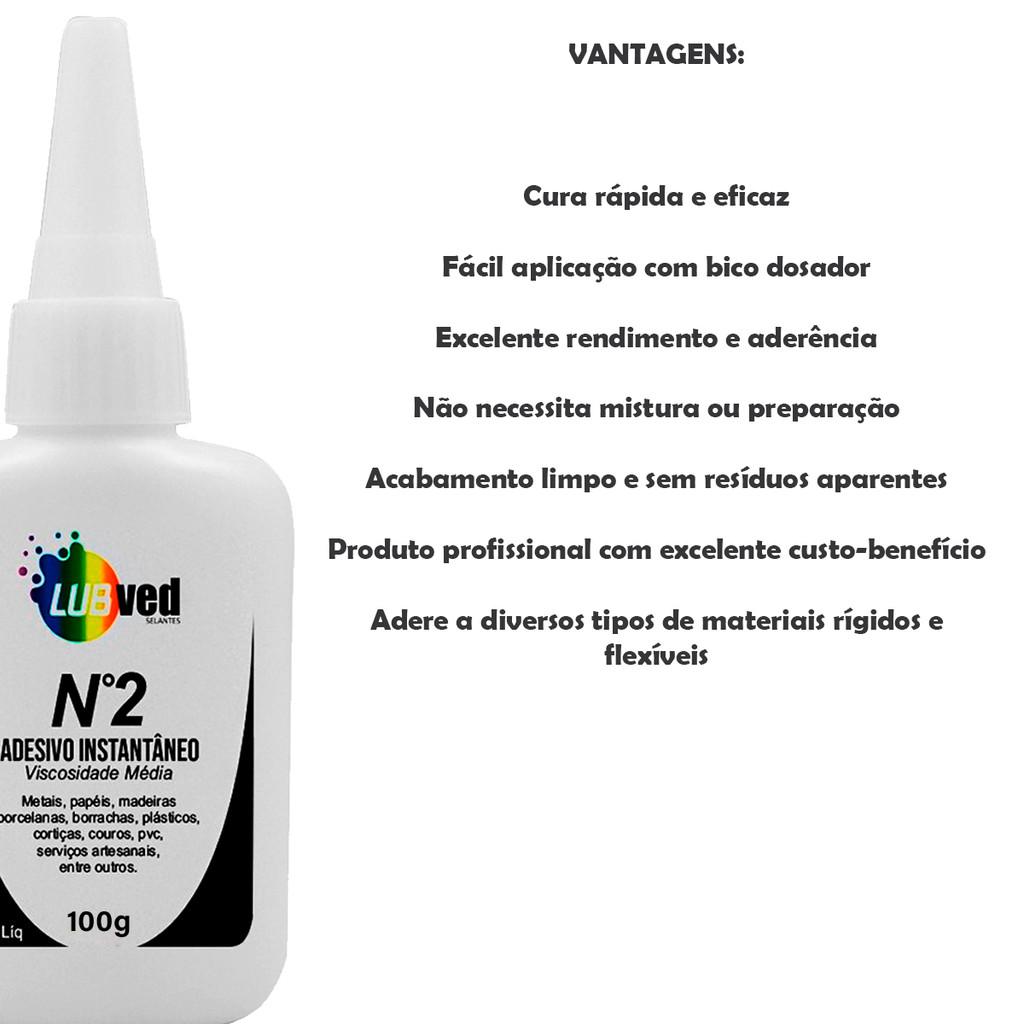 Adesivo Cola Instantaneo N2 Fixa Rápido Multiuso Geral Para Papel Isopor Plástico Madeira Ferro 100g