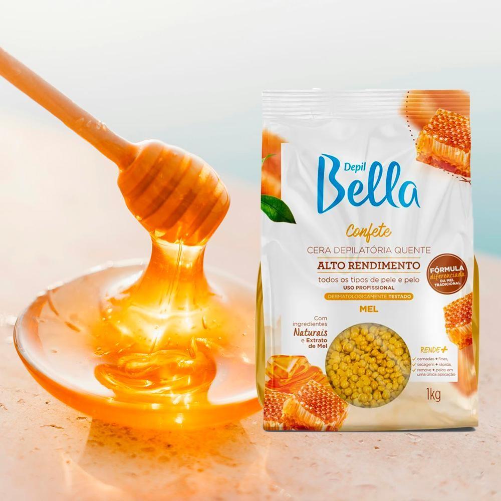 Depil Bella Cera Depilatória Confete Alto Rendimento Extrato De Mel 1kg