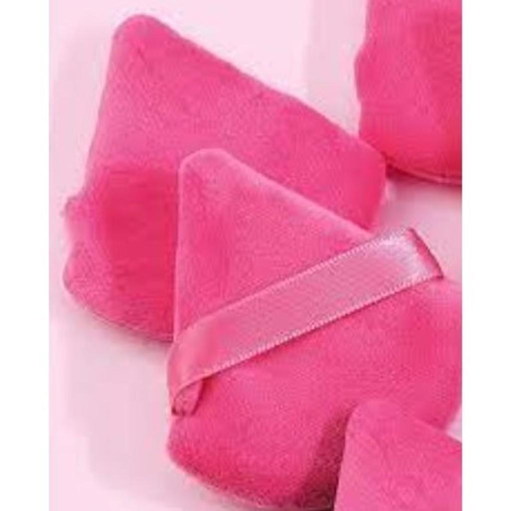 Kit 24/48 Unidades Esponja Triangular Para Pó De Veludo Maquiagem