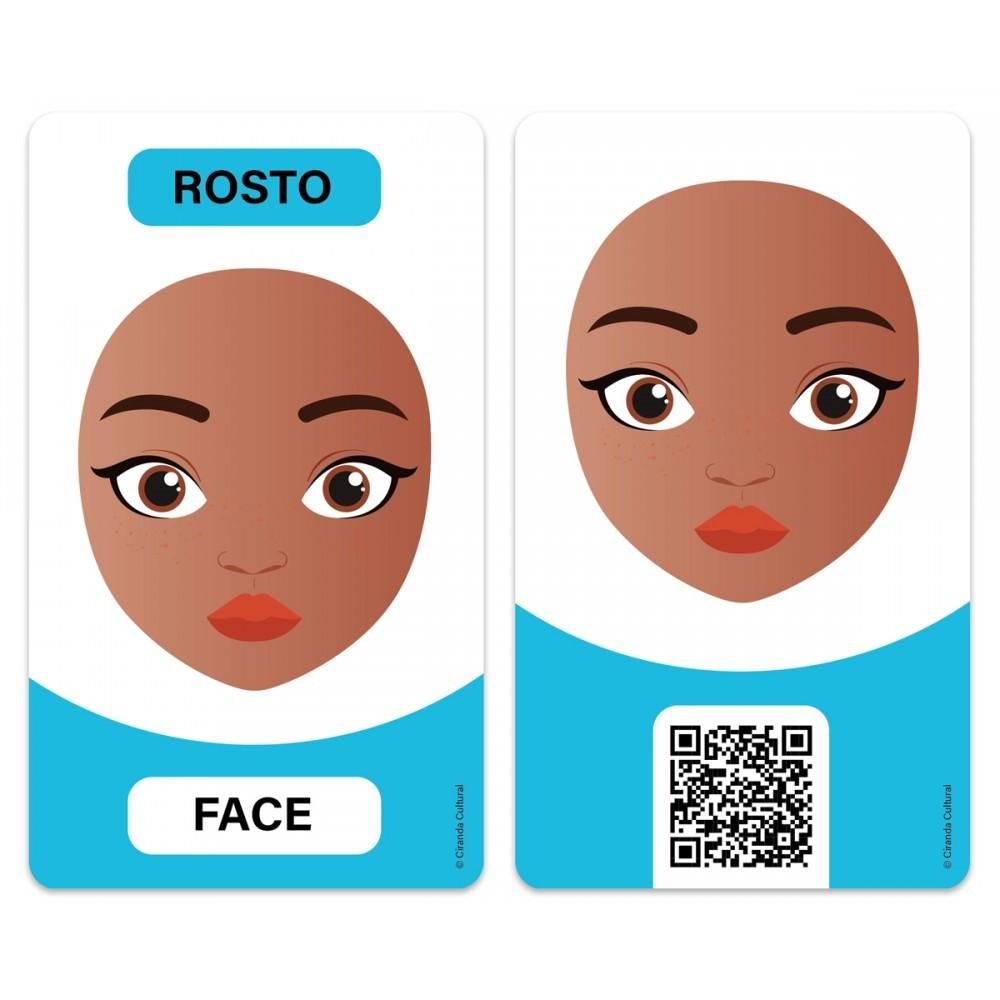 Livro Flash Cards Cartas Bilíngues - Corpo Humano - Hu