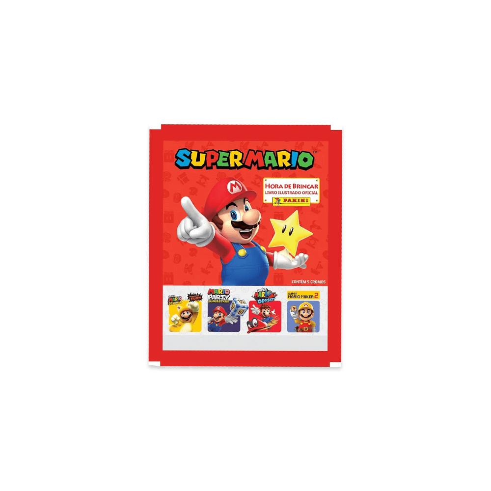 Super Mario Hora De Brincar - Álbum Capa Cartão + 12 Envelopes (60 Figurinhas) - Novo