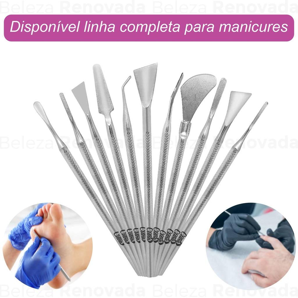 Espátula Fibra Vidro Inox Santa Clara Pedicure