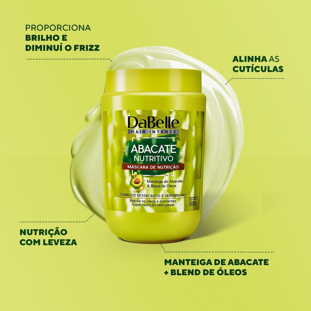 Kit Shampoo E Condicionador + Máscara 800g Abacate Nutritivo - Dabelle Hair