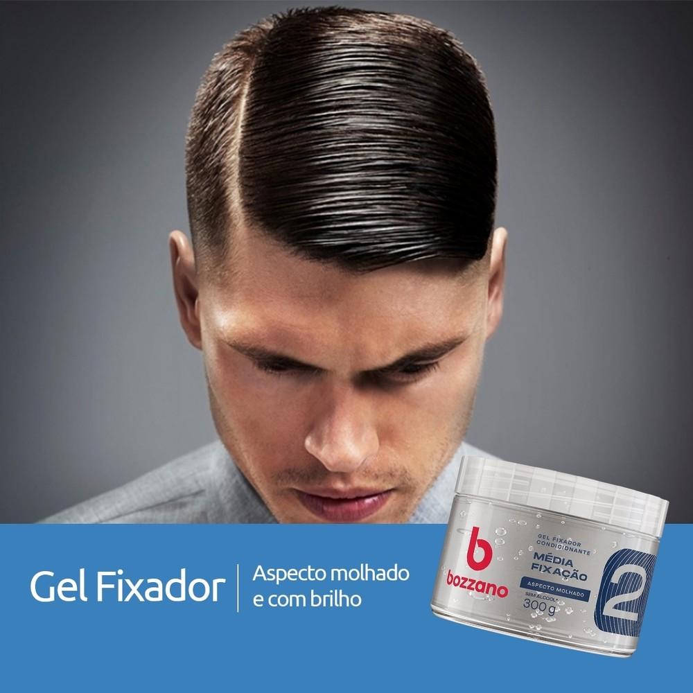Kit 2 Und Gel Fixador Bozzano Incolor Fixação Média 300g