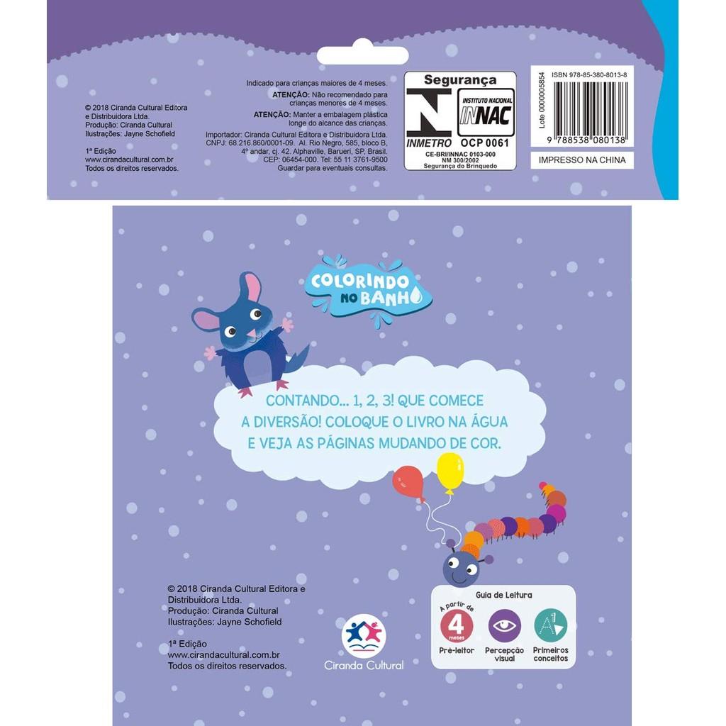 Livro Infantil - Colorindo No Banho - Números