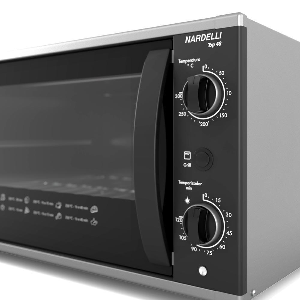 Forno Elétrico Nardelli 48 Litros Preto Top 48 127V