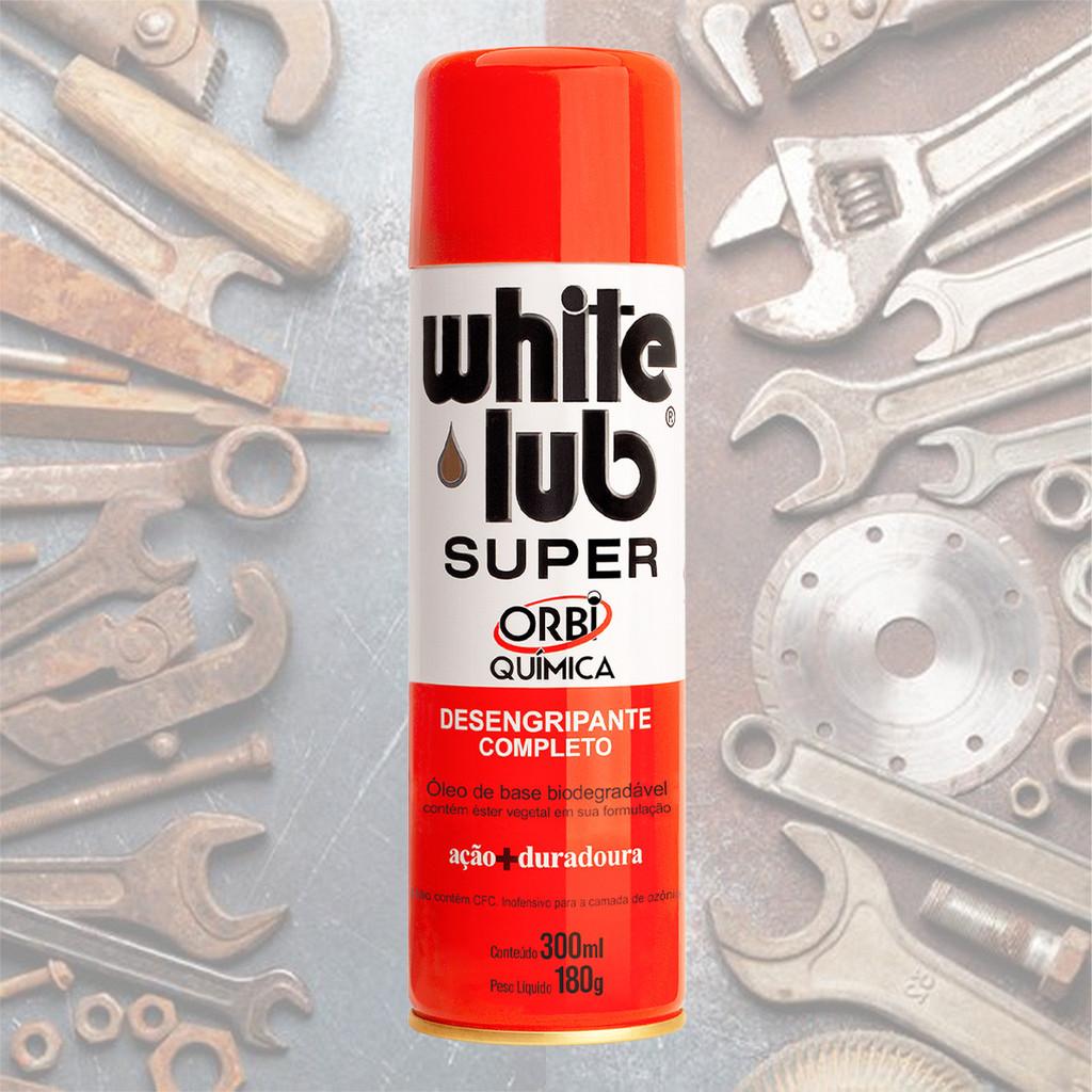 Desengripante Spray White Lub Aerosol Lubrificante 300ml Corrente Moto Carro Ferramentas Tipo WD40