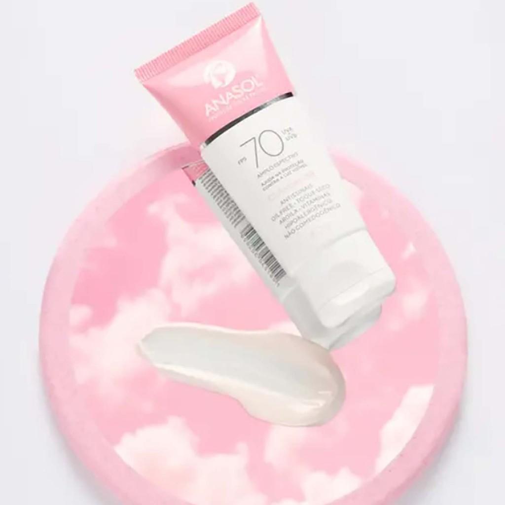 Anasol Protetor Solar Facial Fps70 - Clareador - 60g