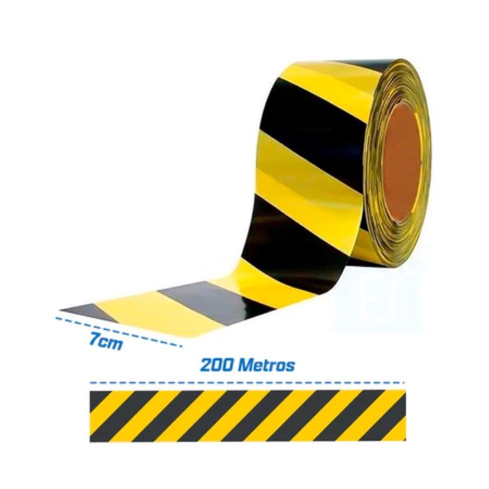 Fita Zebrada 70mm Fita Para Isolamento/demarcação 200 Metros Nastro