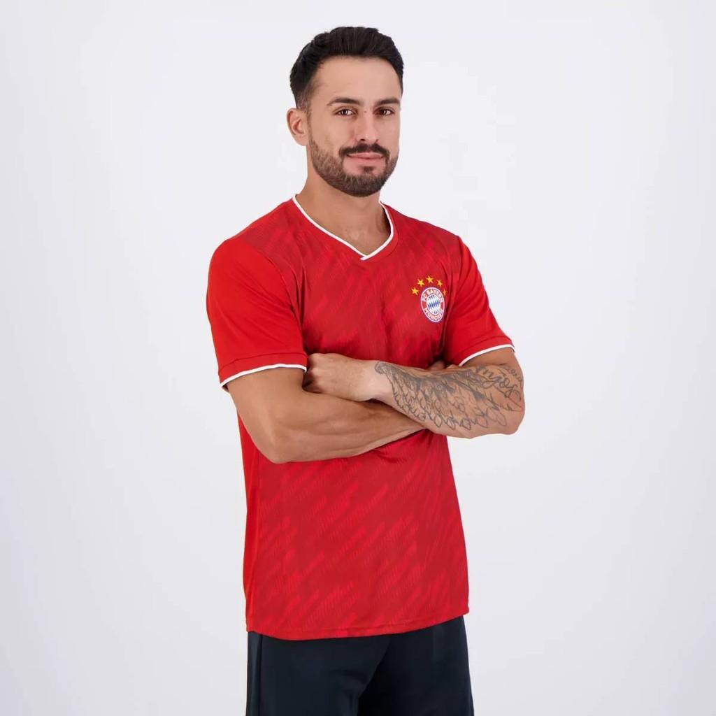 Camisa Bayern De Munique Kane 9 Mia San Mia Vermelho
