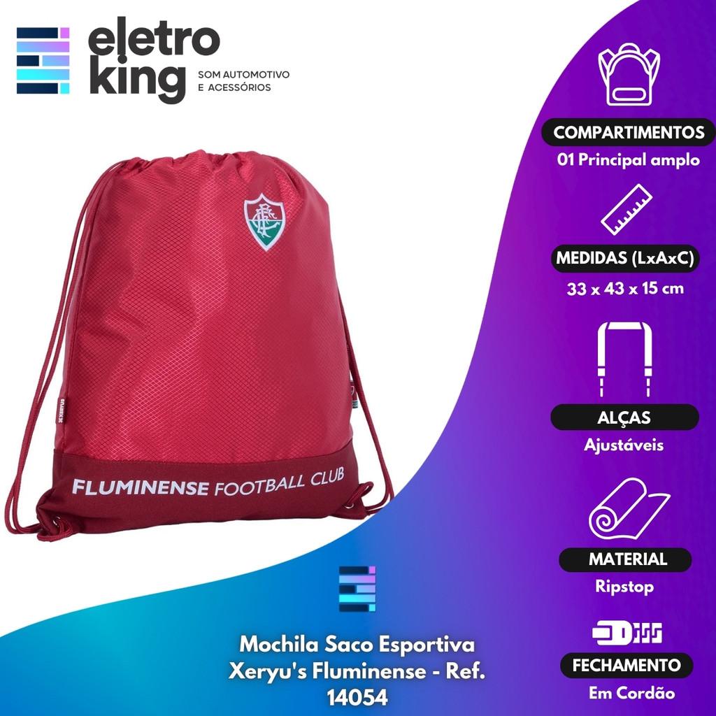 Mochila Saco Futebol Time Fluminense Bolsa Esportiva Fitness