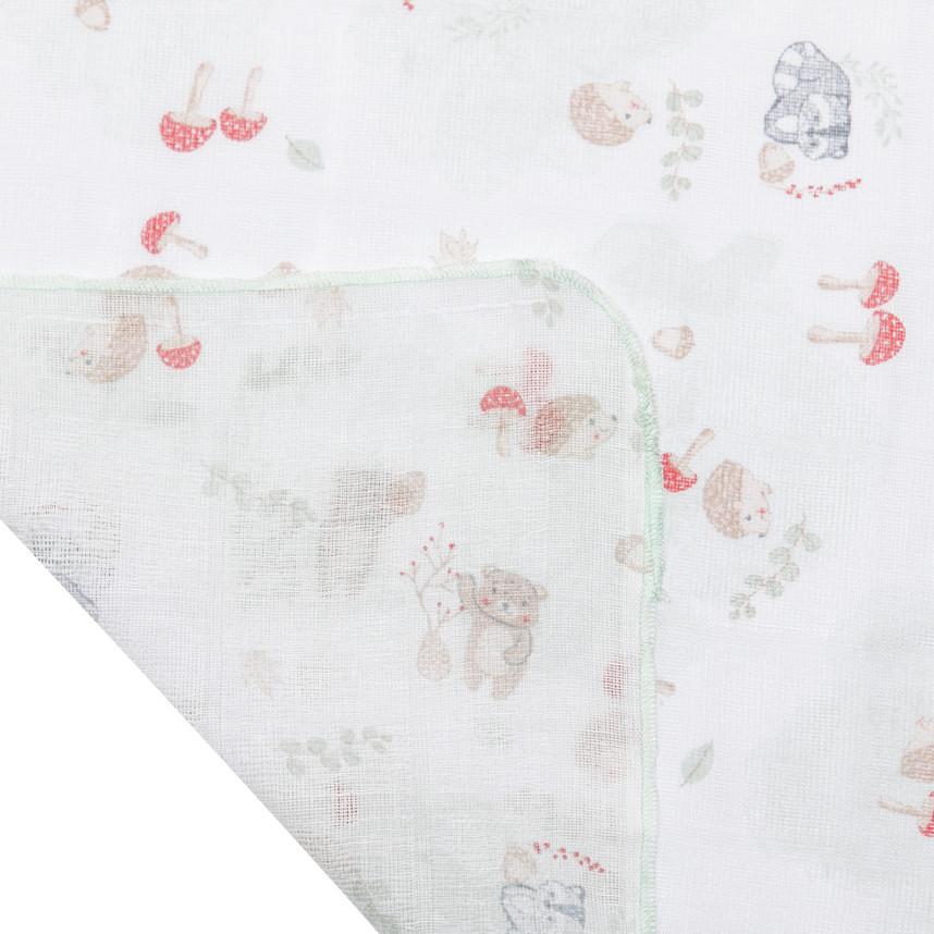 Kit Fralda Papi Bordado E Estampa Urso - 3 Peças