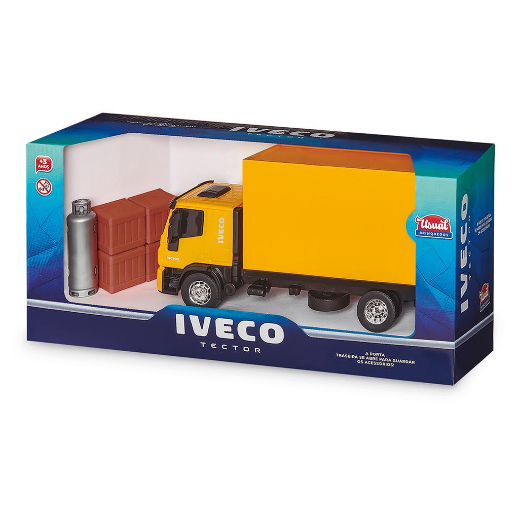Caminhão Miniatura Iveco Tector Baú E Acessórios
