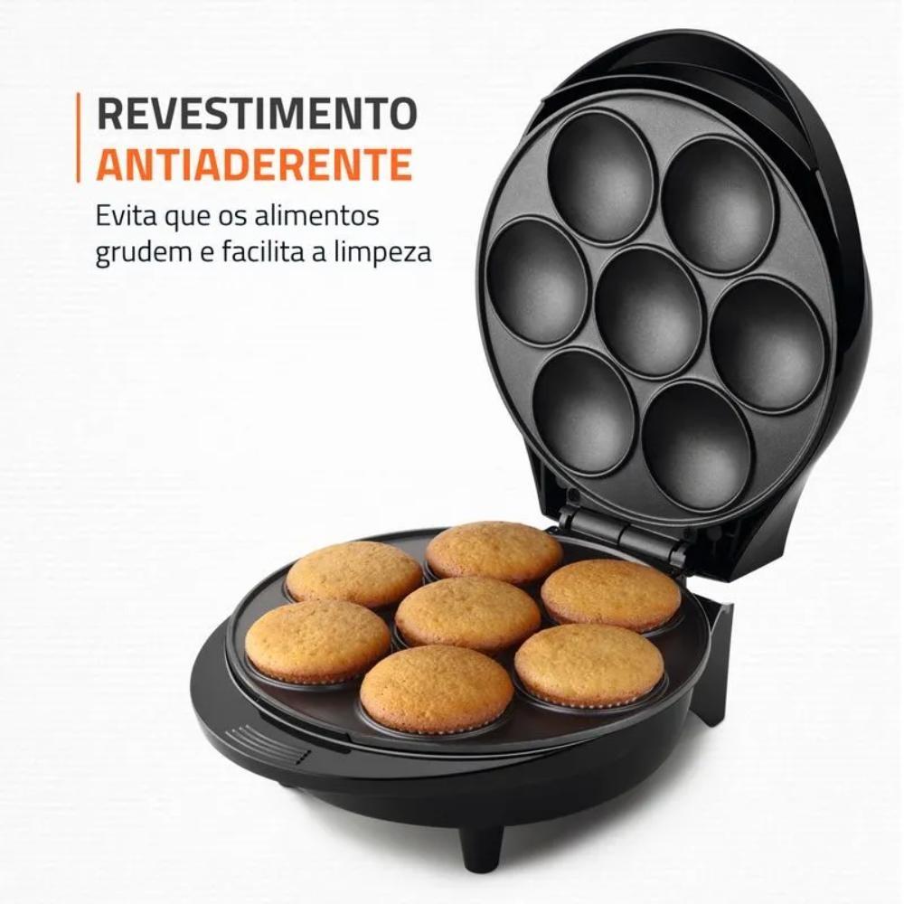 Máquina De Cupcake Mondial Pratic Preto/inox 1000w 127V - Ck-01