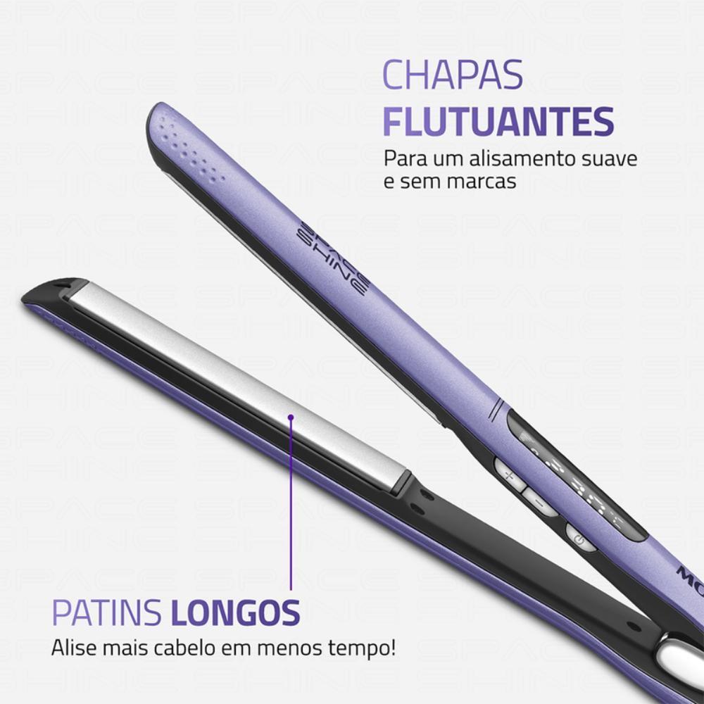 Prancha Alisadora Mondial Space Shine Lilás 50W Bivolt - P-26