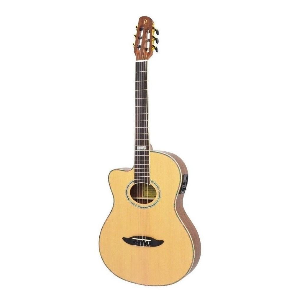 Violão Giannini Canhoto Cordas De Nylon Gnf3 Ceq Ns Lh