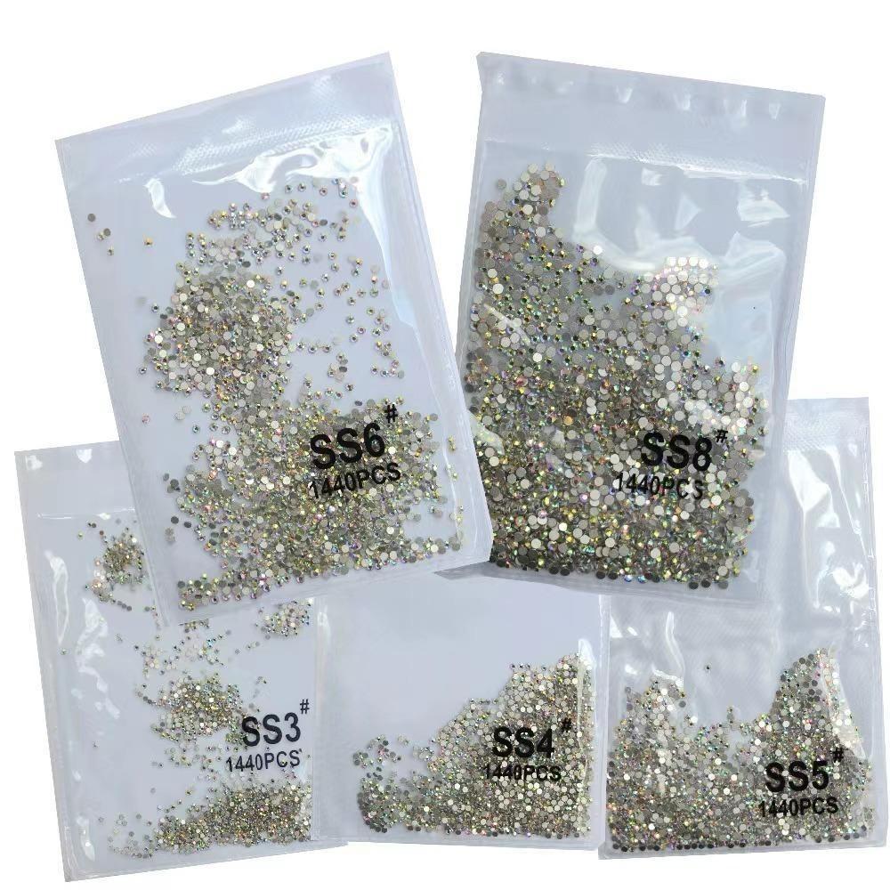 Kit 2880 Peças Strass Cristal Cor Unhas E Artesanato