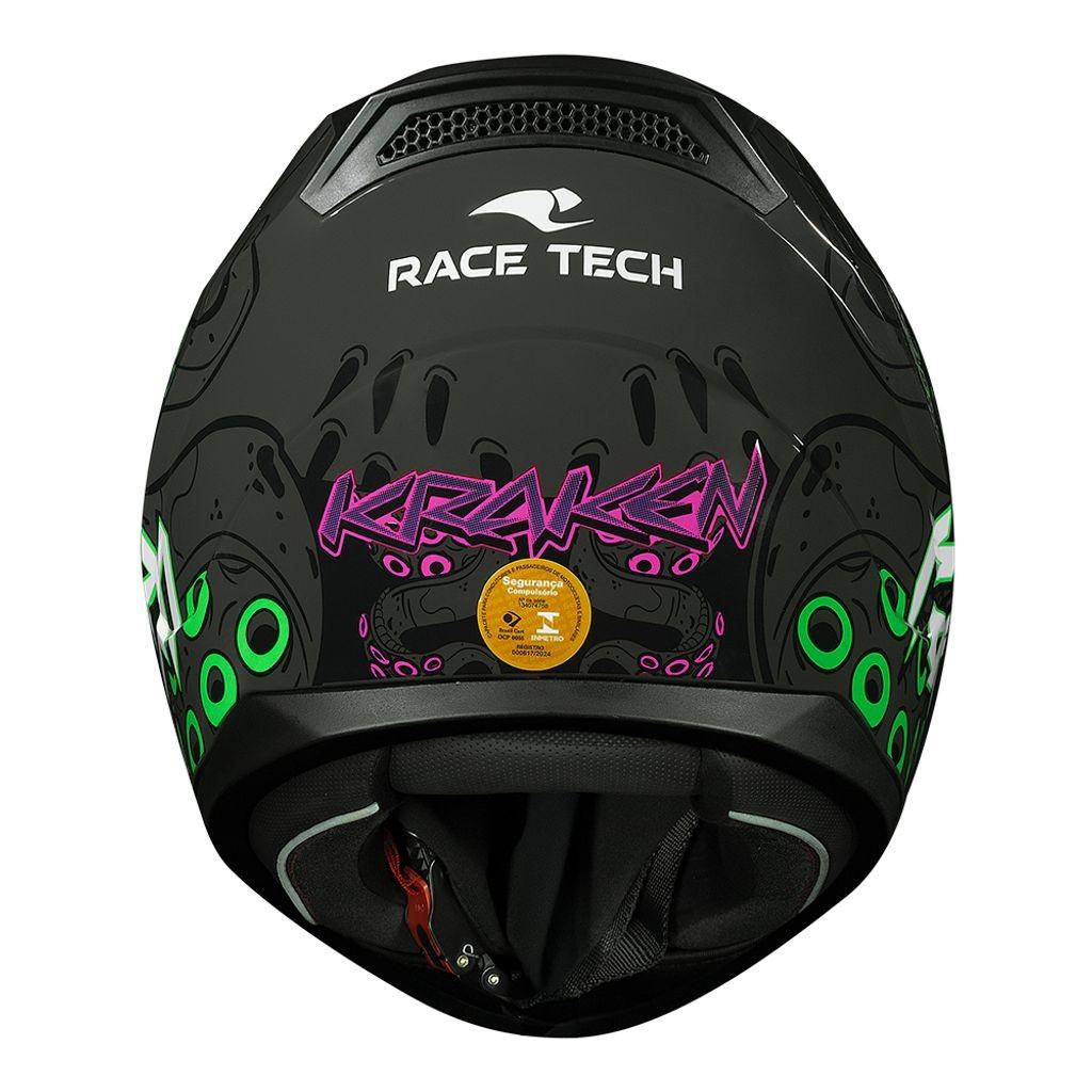 Capacete Race Tech Sector Kraken Verde
