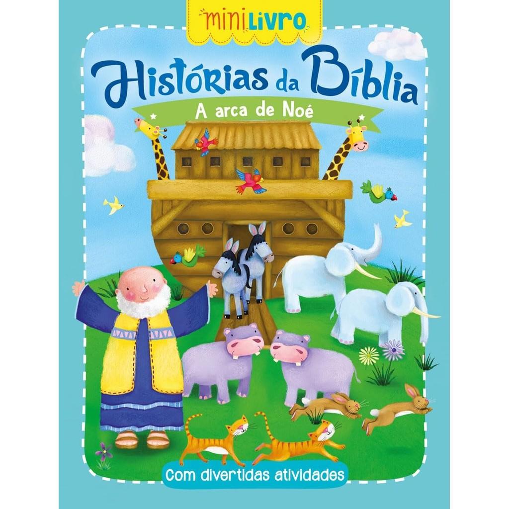 Kit Com 12 Livrinho Histórias Da Bíblia A Arca De Noé