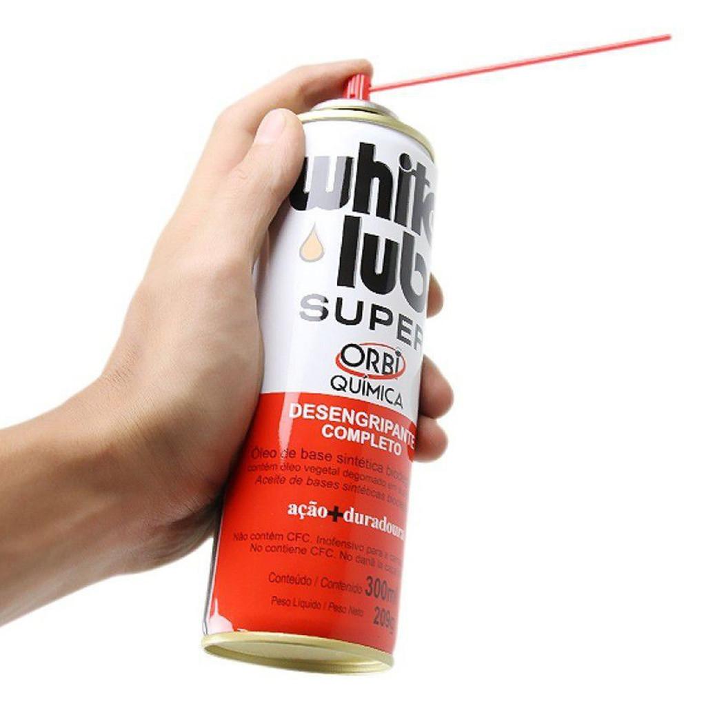 Kit 2 Un Lubrificante Corrente Moto White Lub Desengripante Anti Ferrugem Spray 300ml Orbi Multiuso