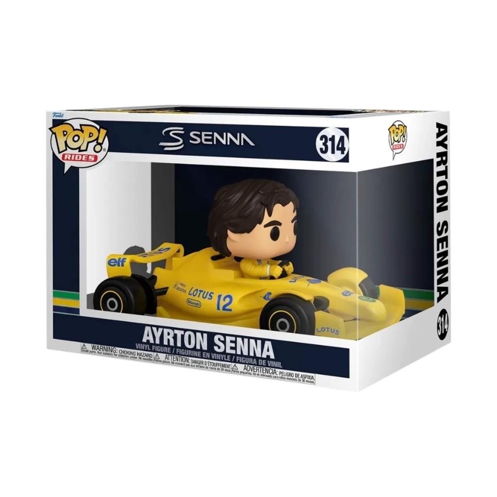 Boneco Original Funko Pop Rides Deluxe Lotus Ayrton Senna 314 Figura De Ação Colecionável Vinil