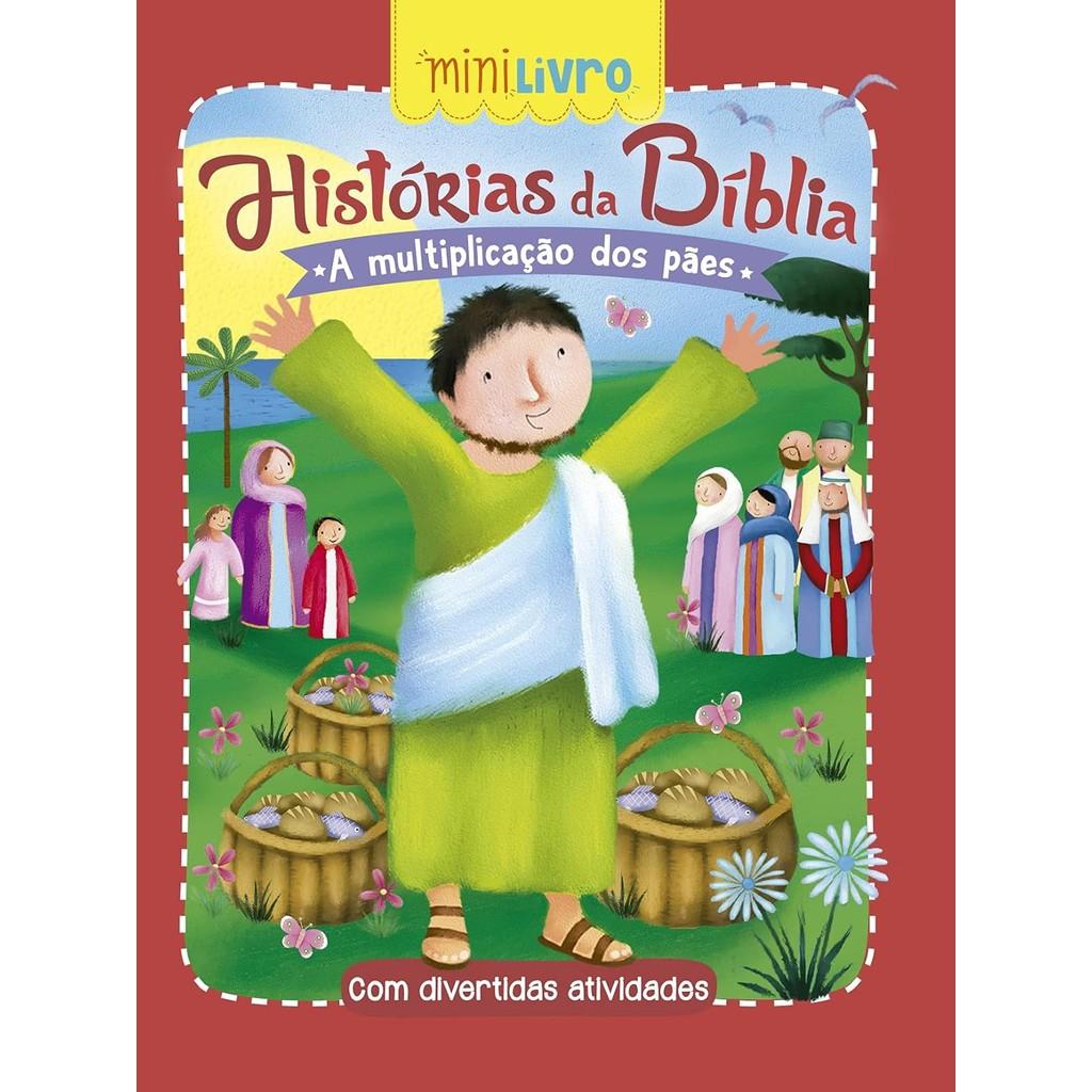 Kit Com 12 Livrinho Histórias Da Bíblia - A Multiplicação Dos Pães
