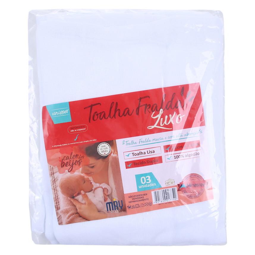 Kit Toalha Fralda Luxo Minasrey Tecido Duplo 03 - Peças