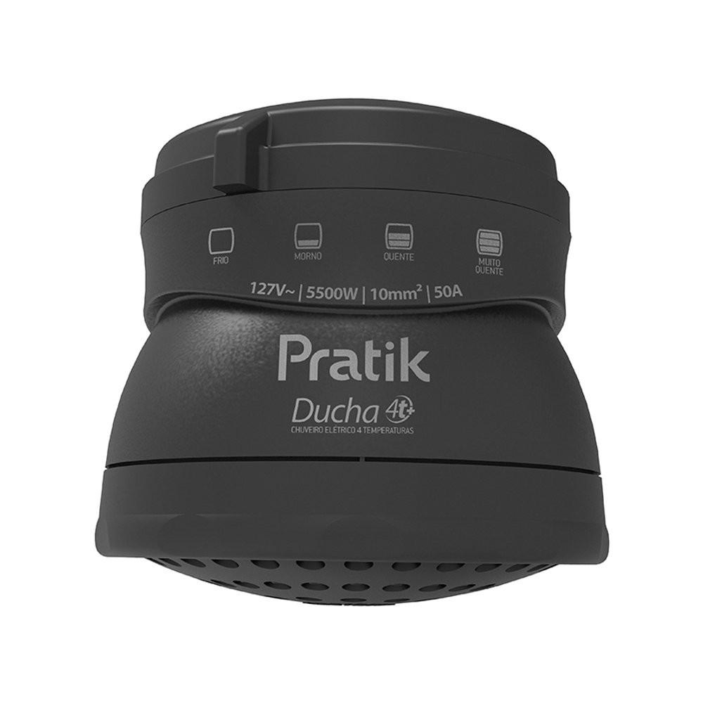 Chuveiro Ducha Pratik 4 Temperaturas Preto 5500w 127V