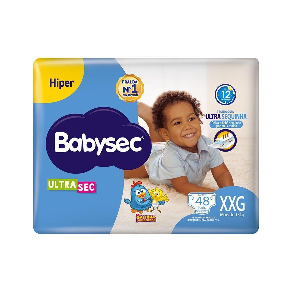 Kit 2 Fraldas Babysec Galinha Pintadinha Ultrasec Hiper Tamanho Xxg 48 Unidades Cada