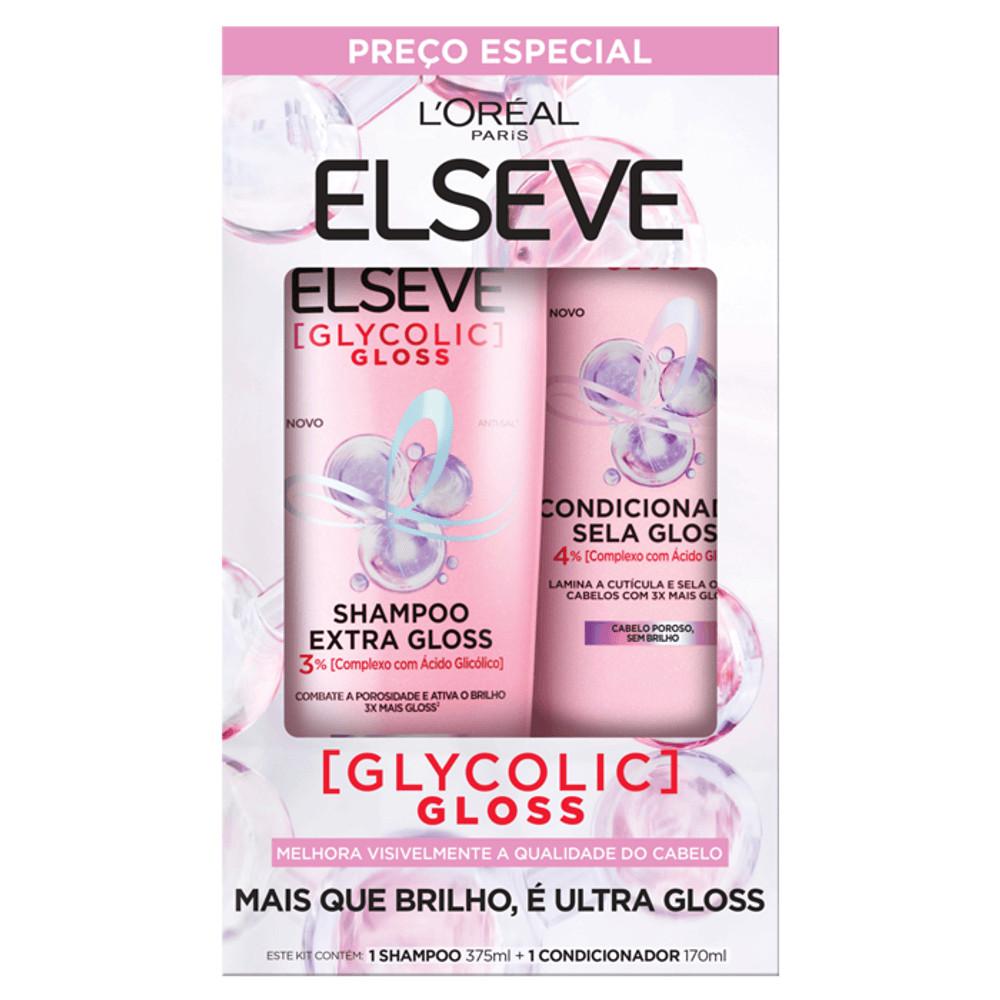 Kit Shampoo 375ml + Cond 170ml Elseve Glycolic Gloss