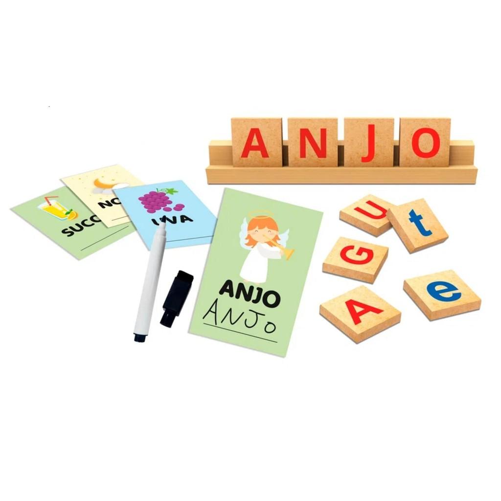 Jogo Abc Montando Palavras Ii 72 Peças Para Crianças A Partir De 4 Anos Xalingo